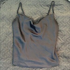 Abercrombie & Fitch Satin Lace Cowlneck Cami